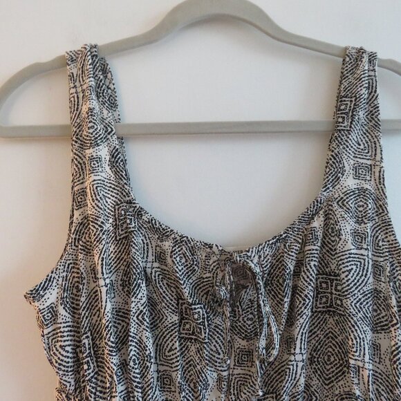 MARINE LAYER Nicole Mini Dress in Black & White Geo Summer Travel Pockets Sz XS - Picture 4 of 15